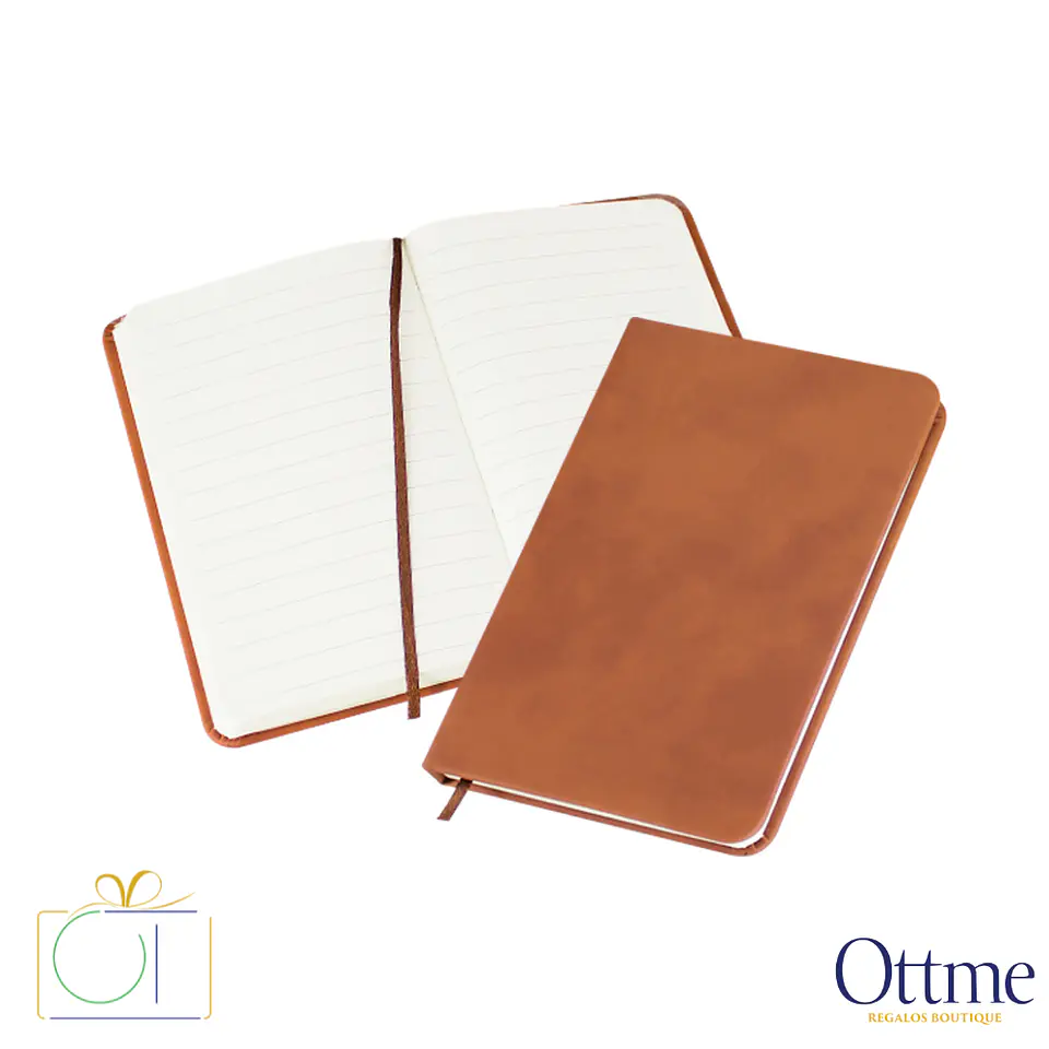 Libreta de PU Café Claro A6 Personalizable 1