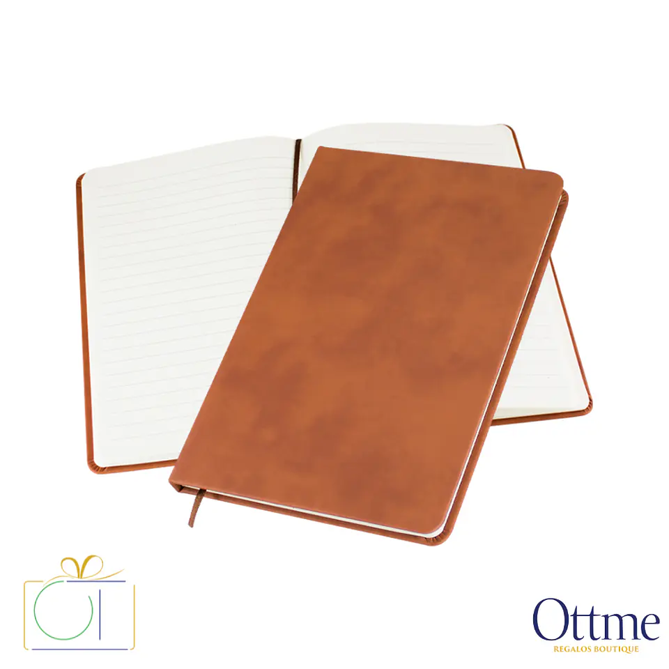 Cuaderno de PU Café Claro A5 Personalizable 1