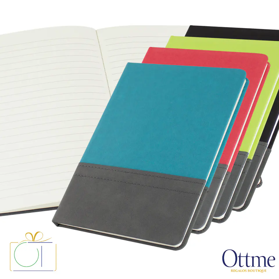 Cuaderno Velvet PU Bicolor A5 Personalizable 1