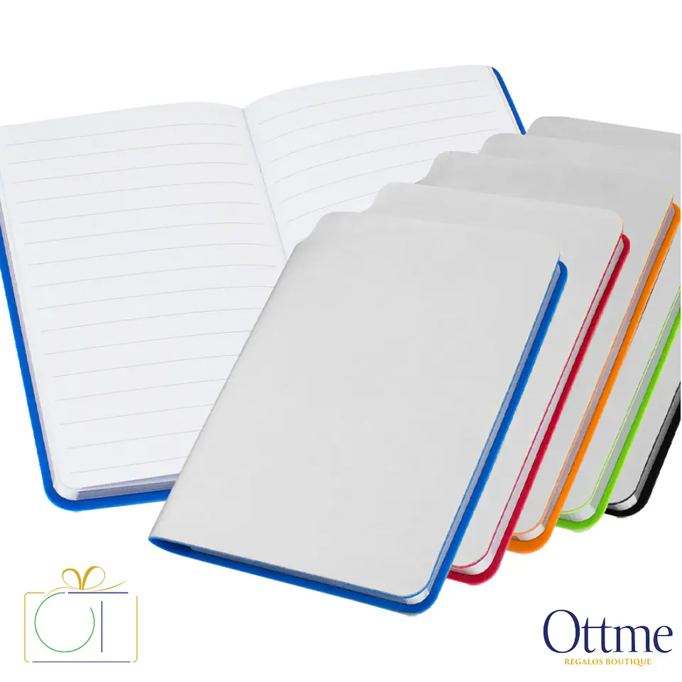 Libreta SILVER PU Plateado A6 Personalizable 1