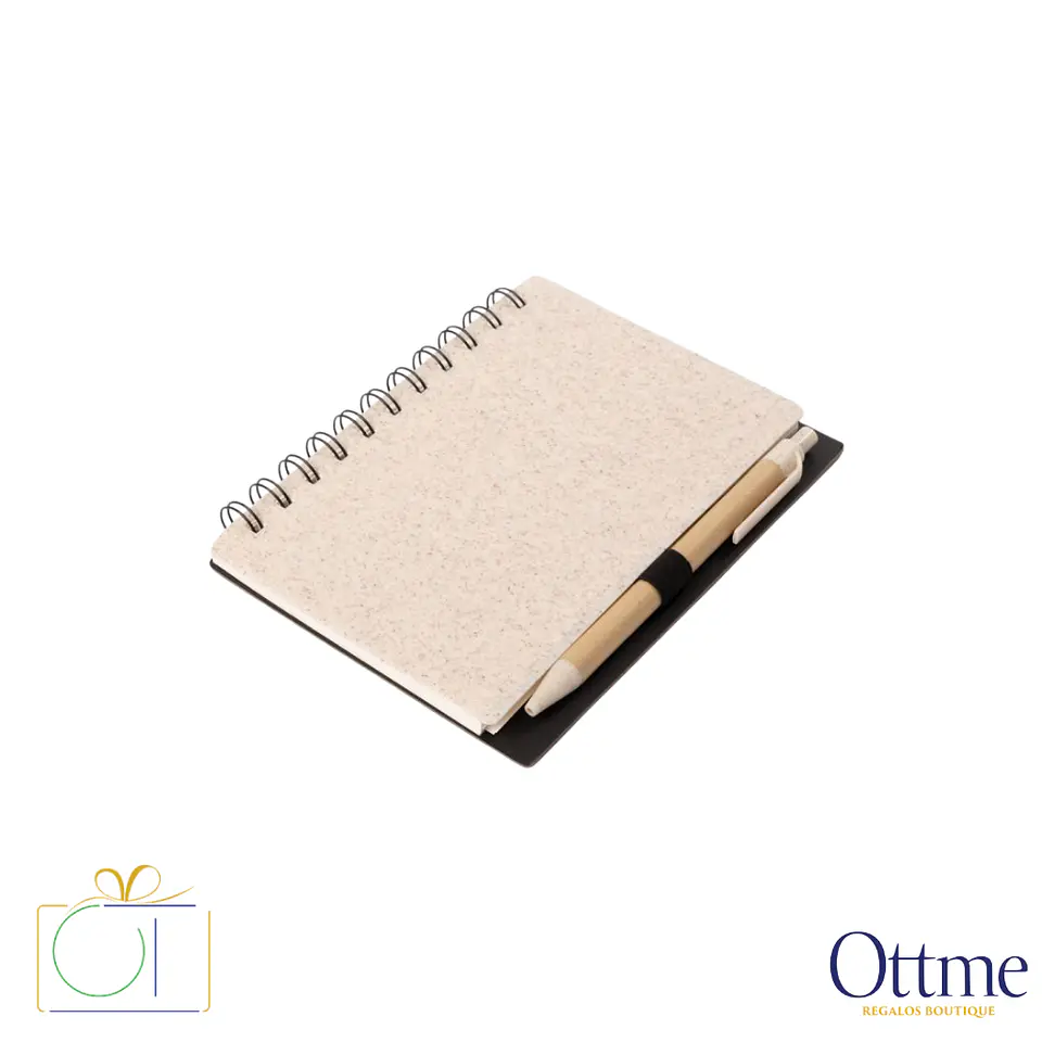 Libreta BARÚ Fibra de Trigo con Bolígrafo Personalizable 2