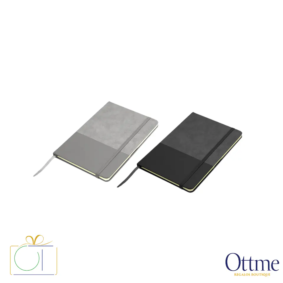 Libreta GAM Bicolor PU con Banda Elástica Personalizable 1