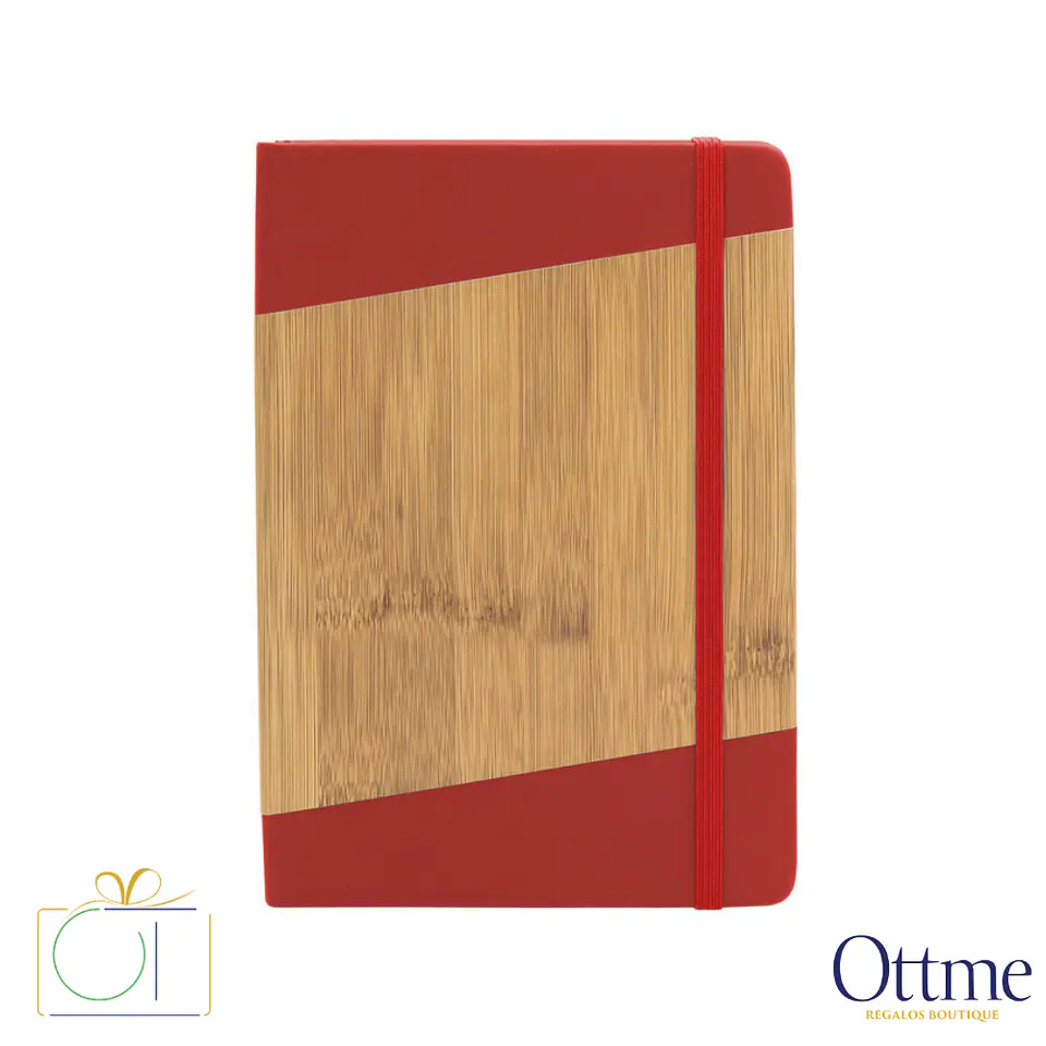 Libreta ESCANDINAVA PU Simil Bambú Personalizable 2