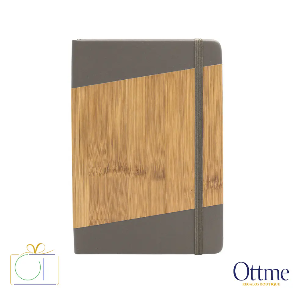 Libreta ESCANDINAVA PU Simil Bambú Personalizable 3