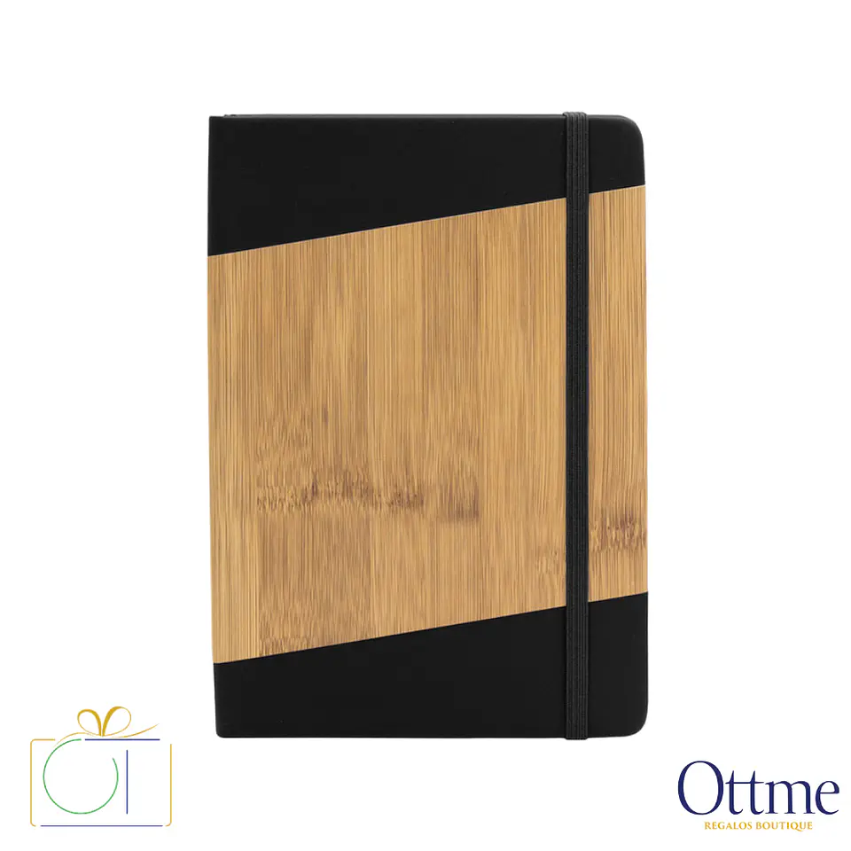 Libreta ESCANDINAVA PU Simil Bambú Personalizable 4