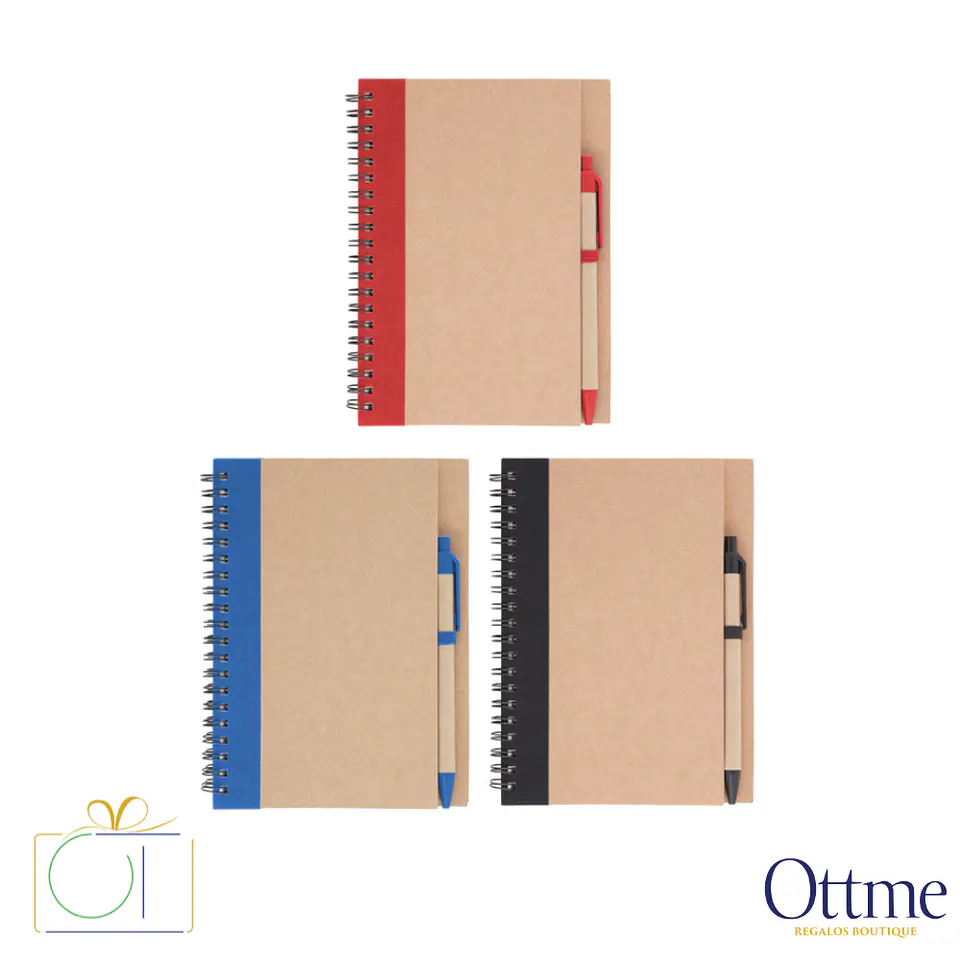 Libreta Ecológica con Bolígrafo Biodegradable Personalizable 1