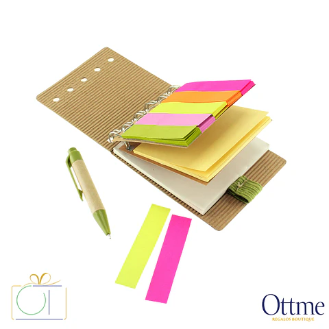 Memo Set Ecológico con Bolígrafo N12 Personalizable