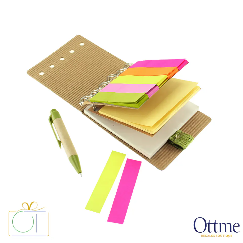 Memo Set Ecológico con Bolígrafo N12 Personalizable 1