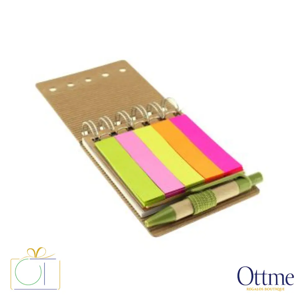 Memo Set Ecológico con Bolígrafo N12 Personalizable 2