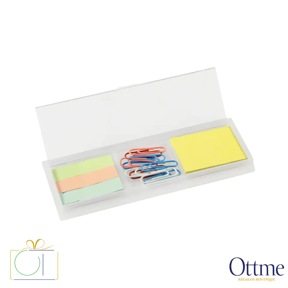 Porta Notas Adhesivas con Clips Personalizable 1