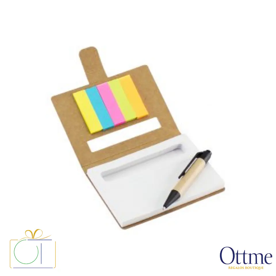 Memo Set Ecológico con Bolígrafo N61 Personalizable 1
