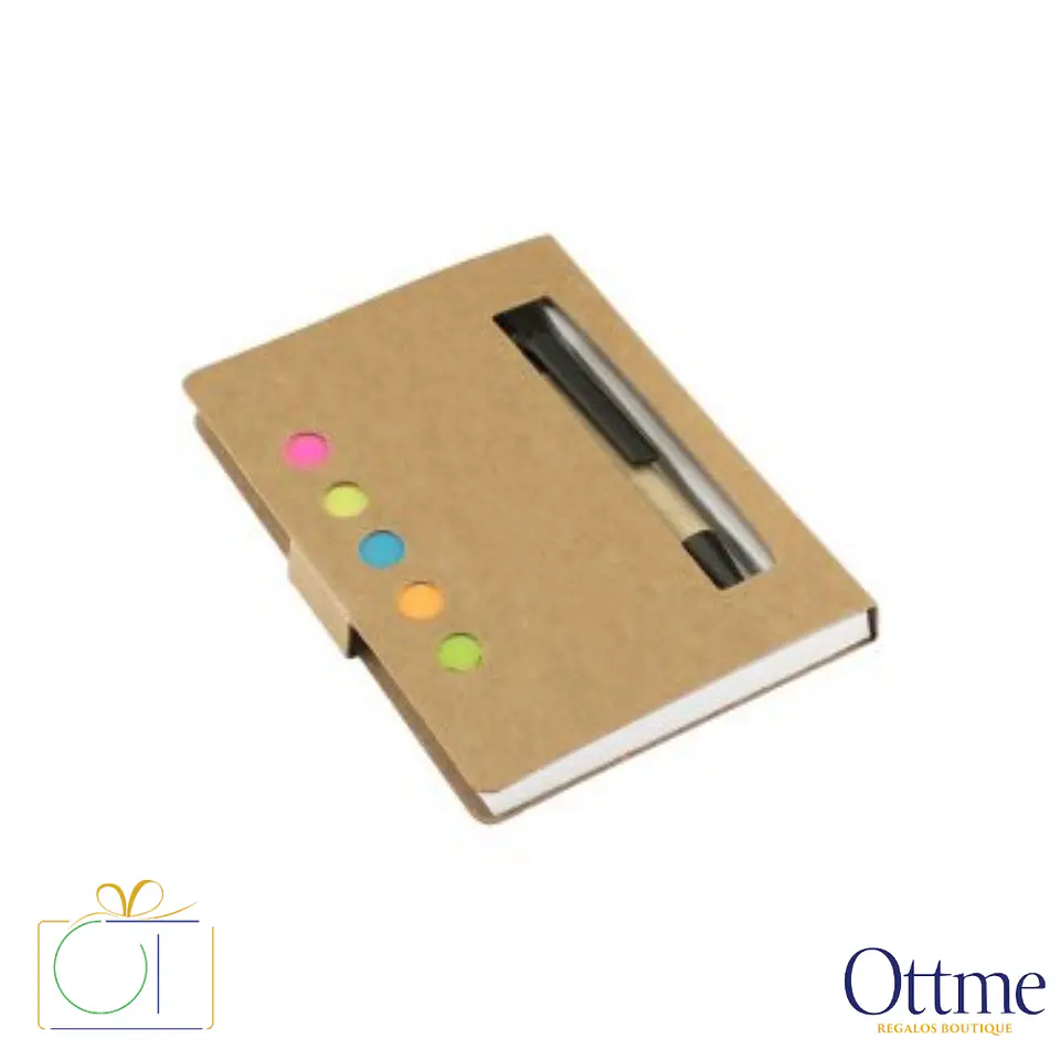 Memo Set Ecológico con Bolígrafo N61 Personalizable 2