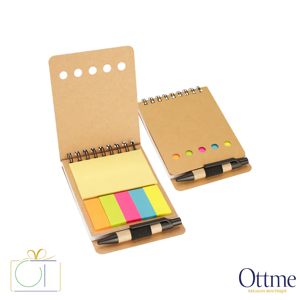 Memo Set Ecológico con Bolígrafo N64 Personalizable 3