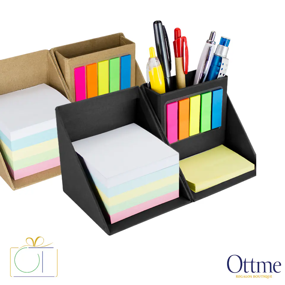 Memo Set Cubo Ecológico Porta-Lápices Personalizable 1
