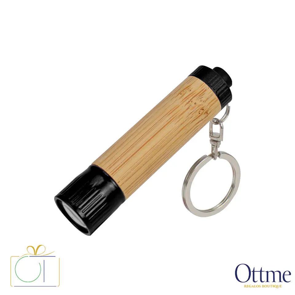 Llavero-Linterna LED Cuerpo Bamboo Personalizable 3