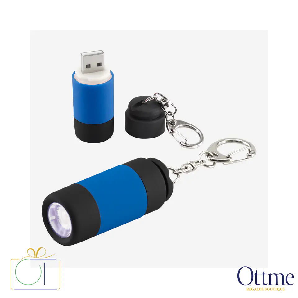 Llavero-Linterna LED Cargador USB Personalizable 2