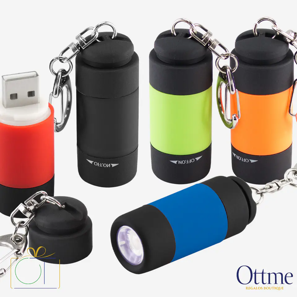 Llavero-Linterna LED Cargador USB Personalizable 1