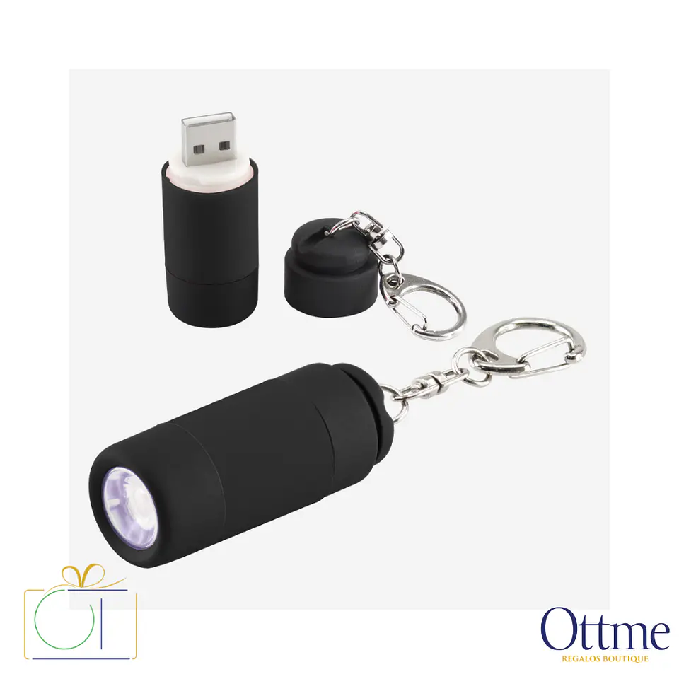 Llavero-Linterna LED Cargador USB Personalizable 3