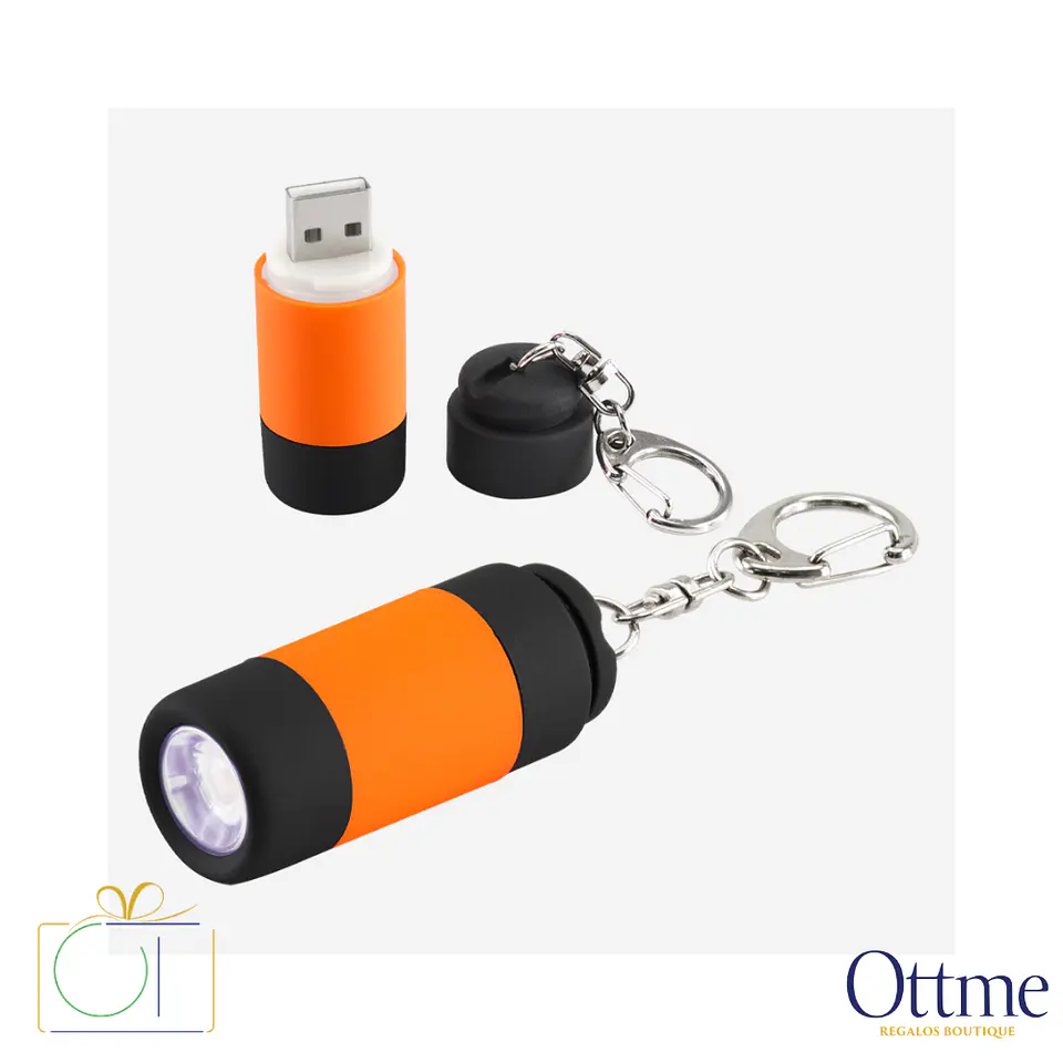 Llavero-Linterna LED Cargador USB Personalizable 5