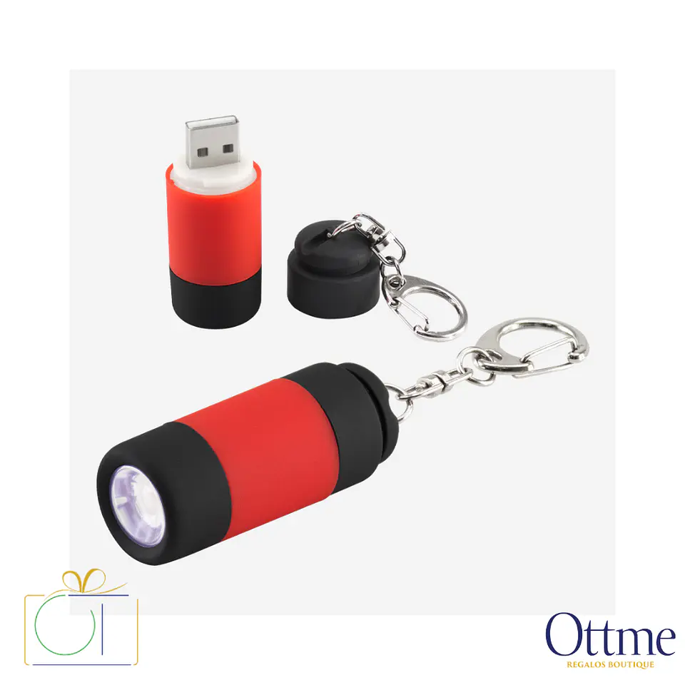 Llavero-Linterna LED Cargador USB Personalizable 6