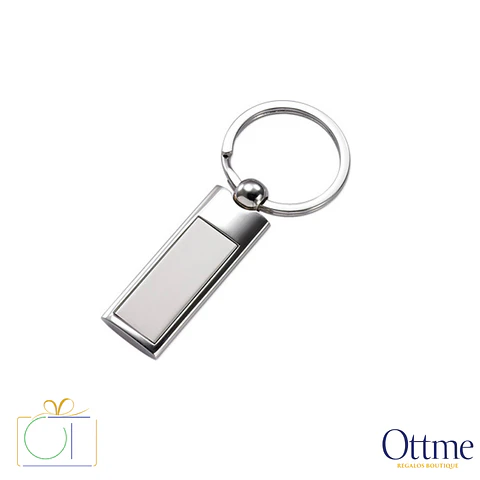 Llavero Metálico Rectangular Personalizable