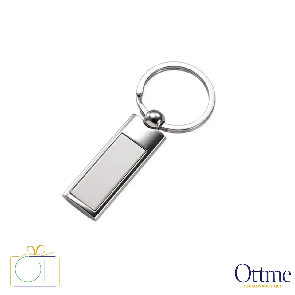 Llavero Metálico Rectangular Personalizable 1