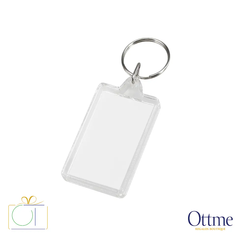 Llavero Porta-Foto Acrílico Transparente Personalizable 1