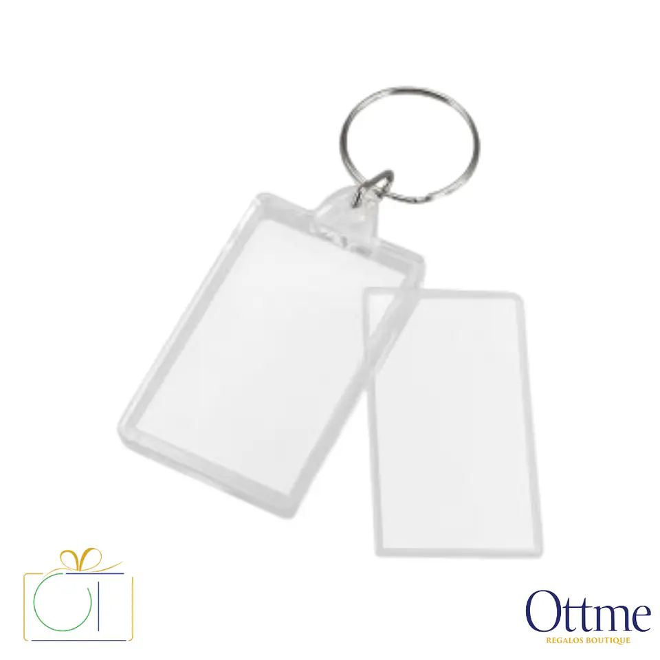 Llavero Porta-Foto Acrílico Transparente Personalizable 2