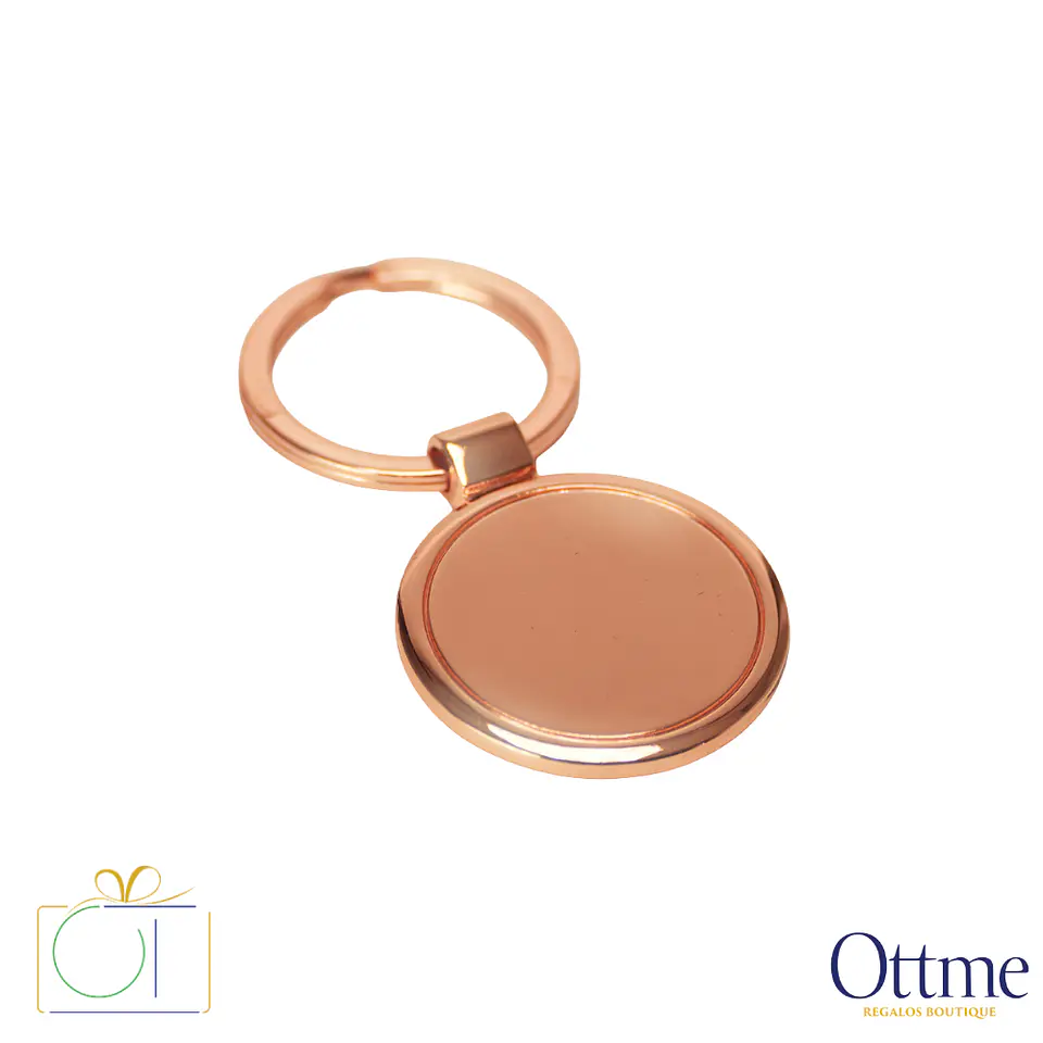 Llavero Redondo Encobrizado COPPER Personalizable 1