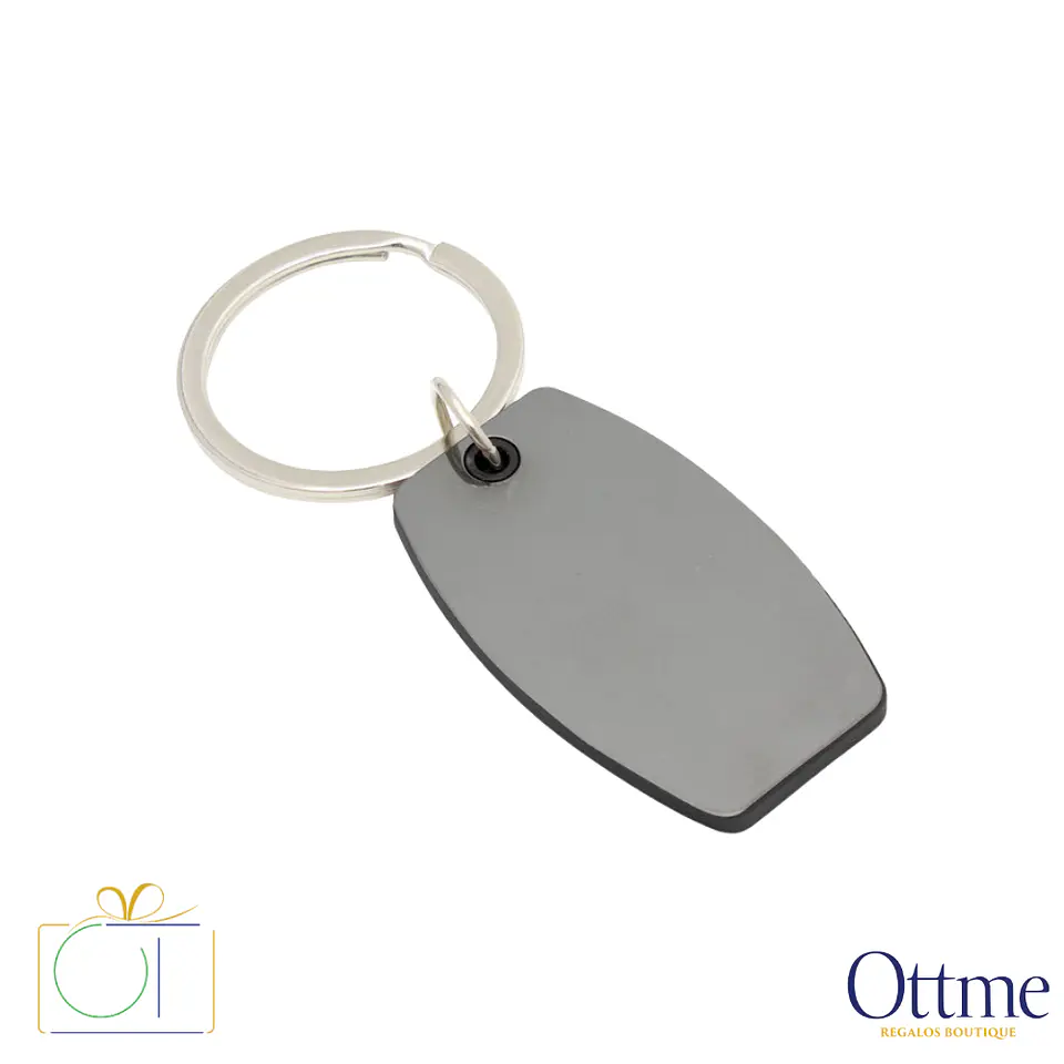 Llavero BORD Ovalado con Apliques Acero Personalizable 1