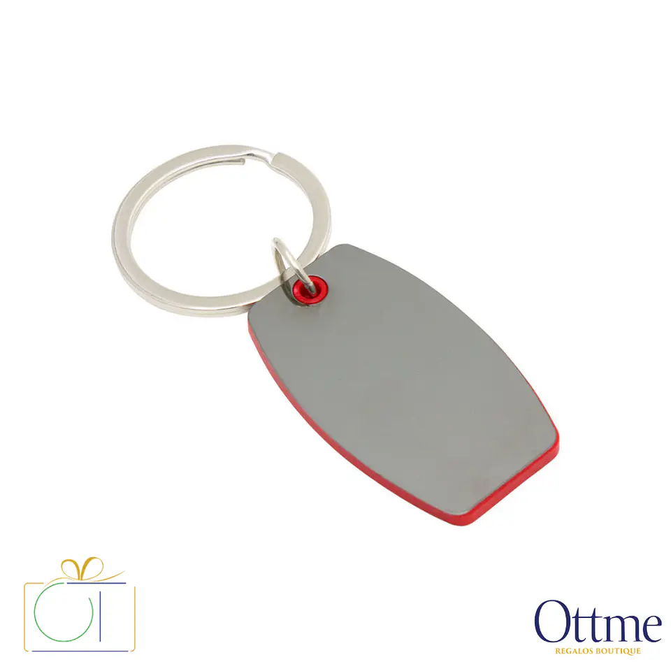 Llavero BORD Ovalado con Apliques Acero Personalizable 3