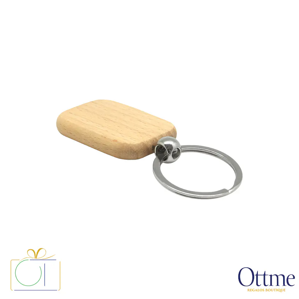Llavero Rectangular de Madera LINA Personalizable 2