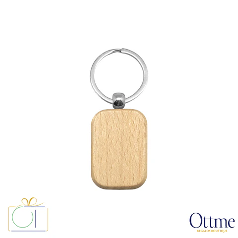 Llavero Rectangular de Madera LINA Personalizable