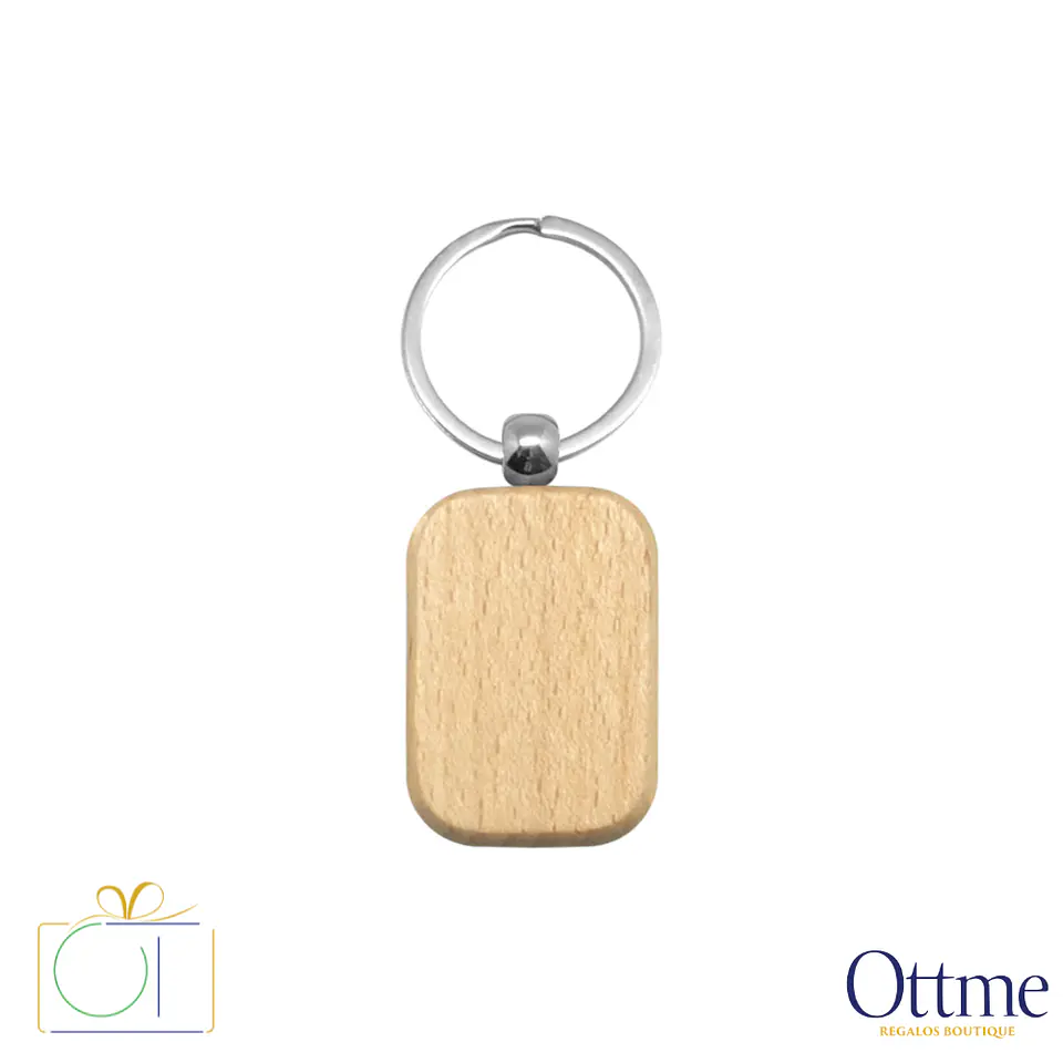 Llavero Rectangular de Madera LINA Personalizable 1