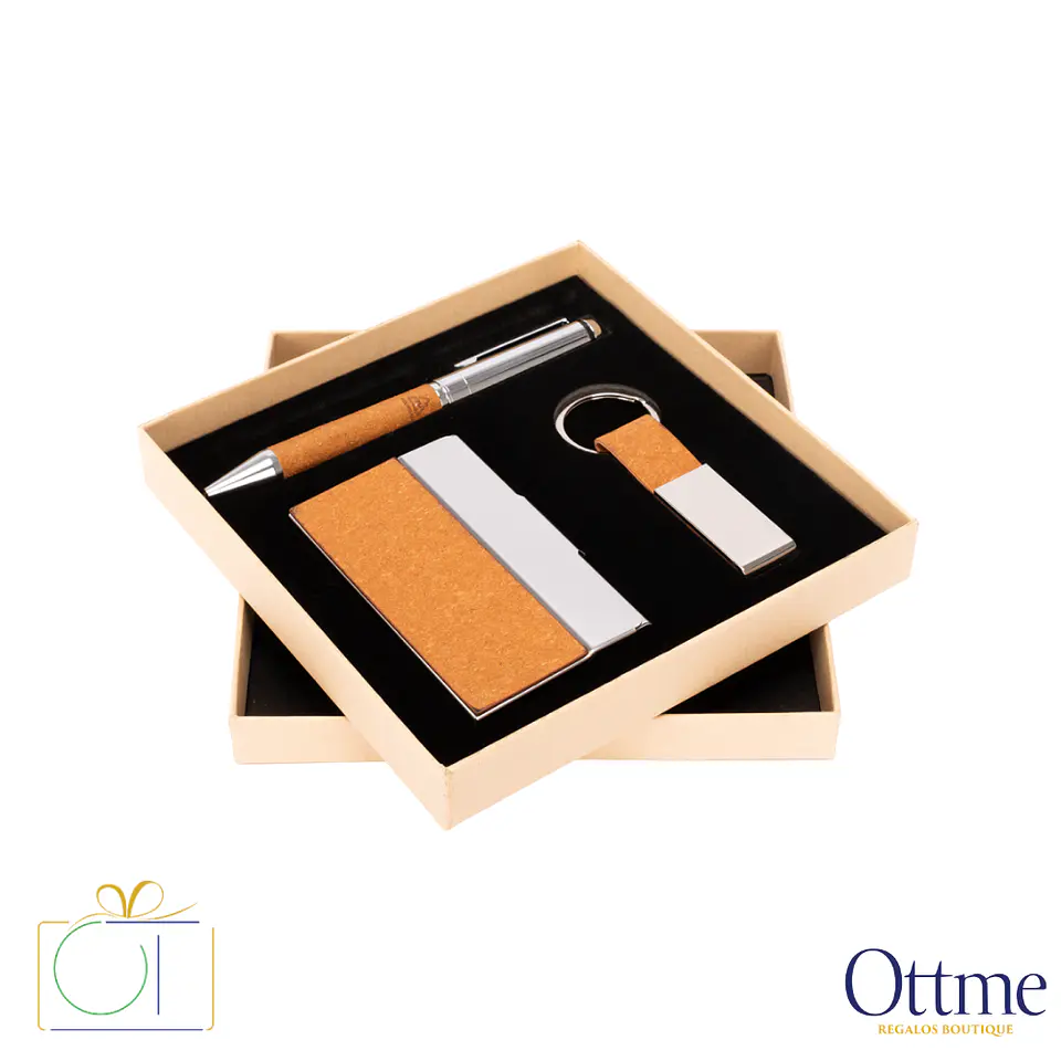 Set TORAJA Bolígrafo Llavero y Porta Tarjetas Personalizable 1