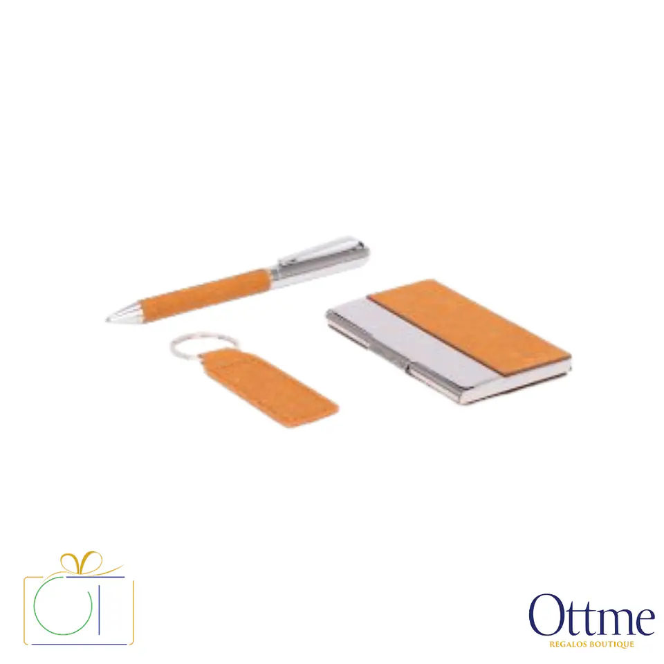 Set TORAJA Bolígrafo Llavero y Porta Tarjetas Personalizable 2