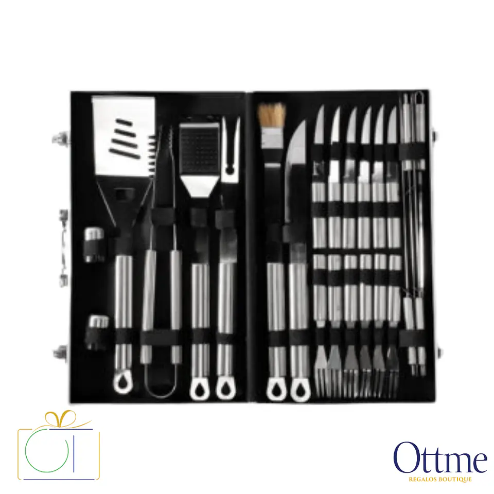 Deluxe BBQ Set Metálico 24 Piezas Personalizable 2