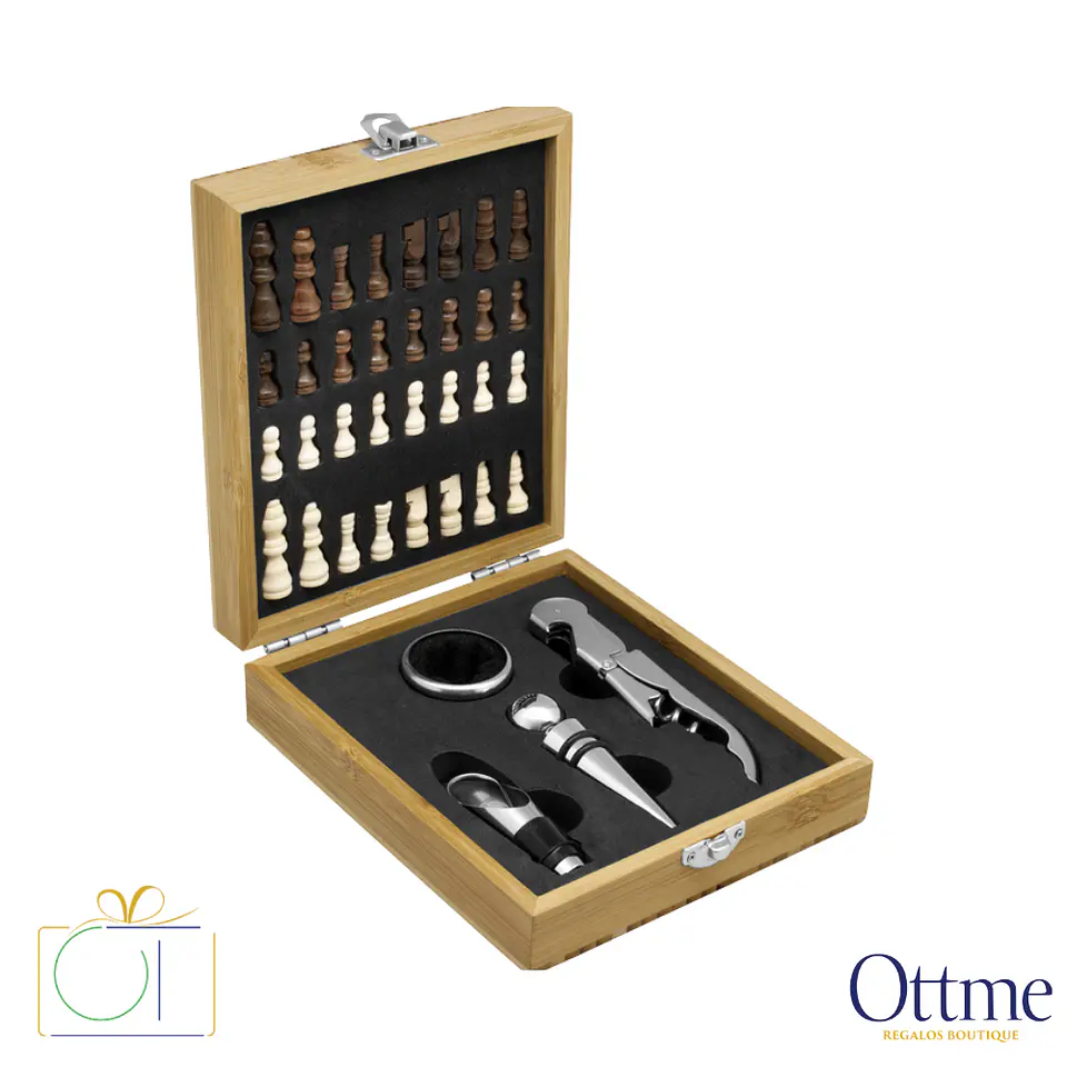 Set de Vino con Ajedrez CHESSY Personalizable 1