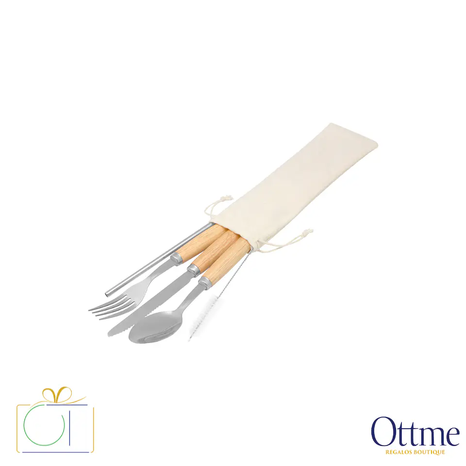Set de Cubiertos MEALTIME en Estuche Canvas Personalizable 2