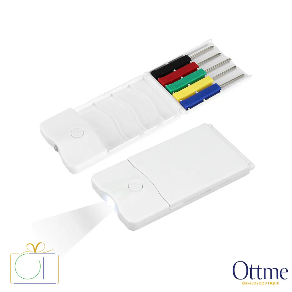Set Mini-Destornilladores con Linterna LED Personalizable 3
