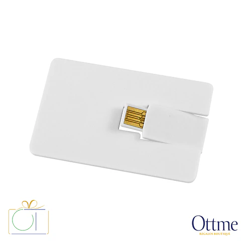 USB Pendrive 64GB Tarjeta de Crédito Blanca Personalizable