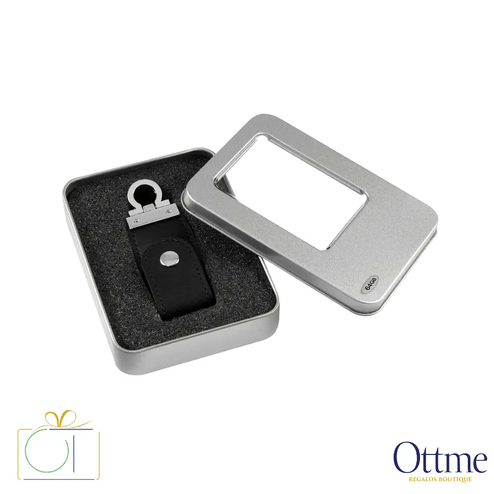 USB Pendrive 64GB Llavero de Eco-Cuero Personalizable 3