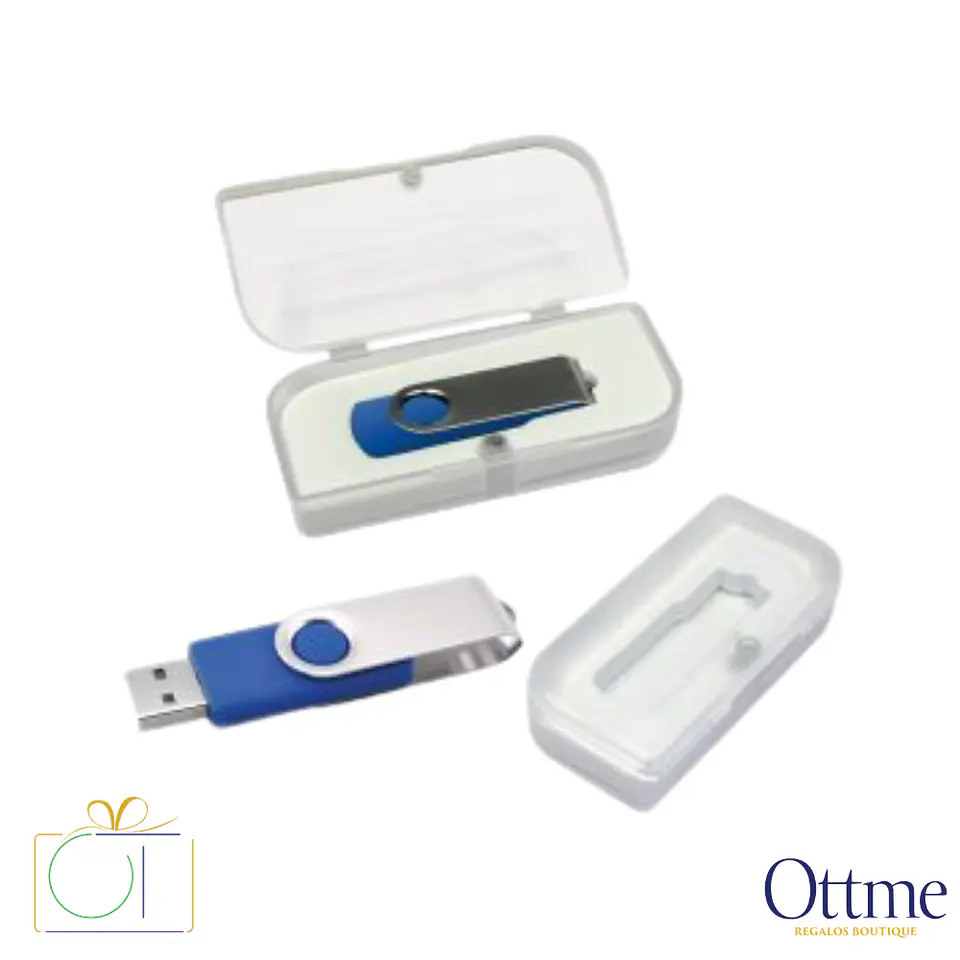 USB Pendrive 16GB Carcasa Metálica Giro Personalizable 3
