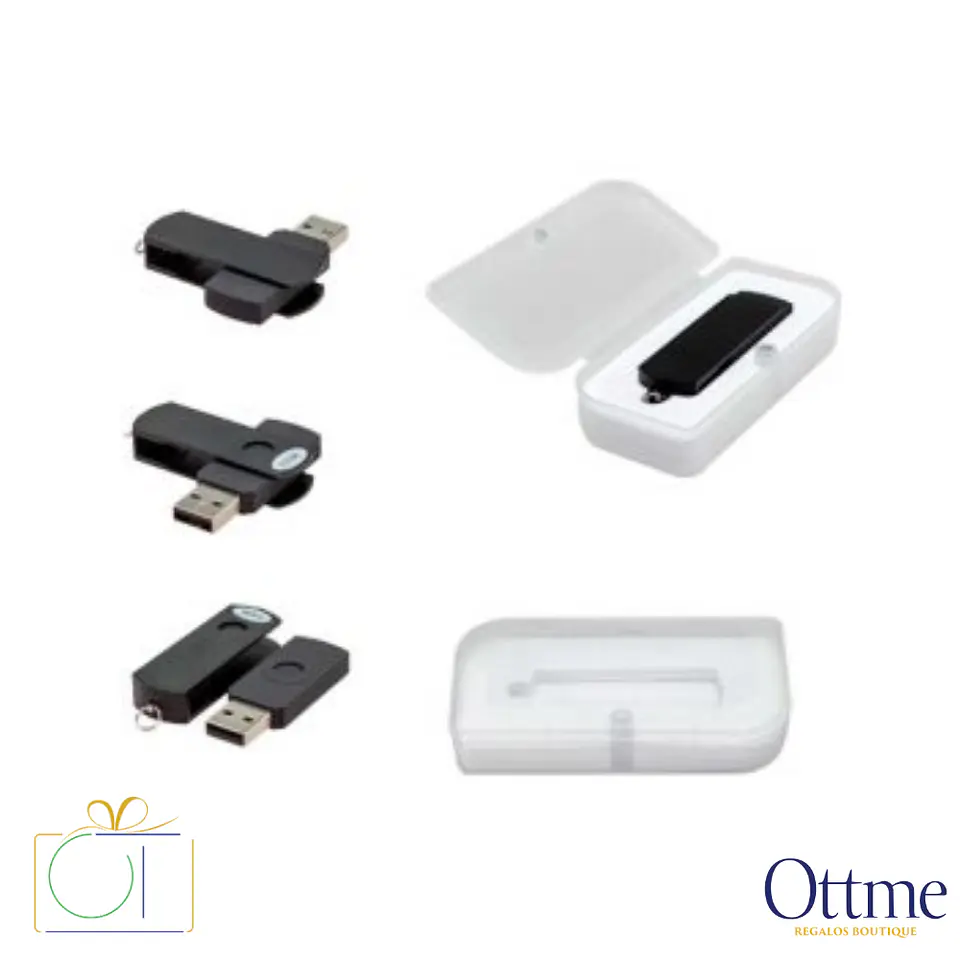 USB Pendrive Giro 32GB Silicona Negro Metalizado Personalizable 2