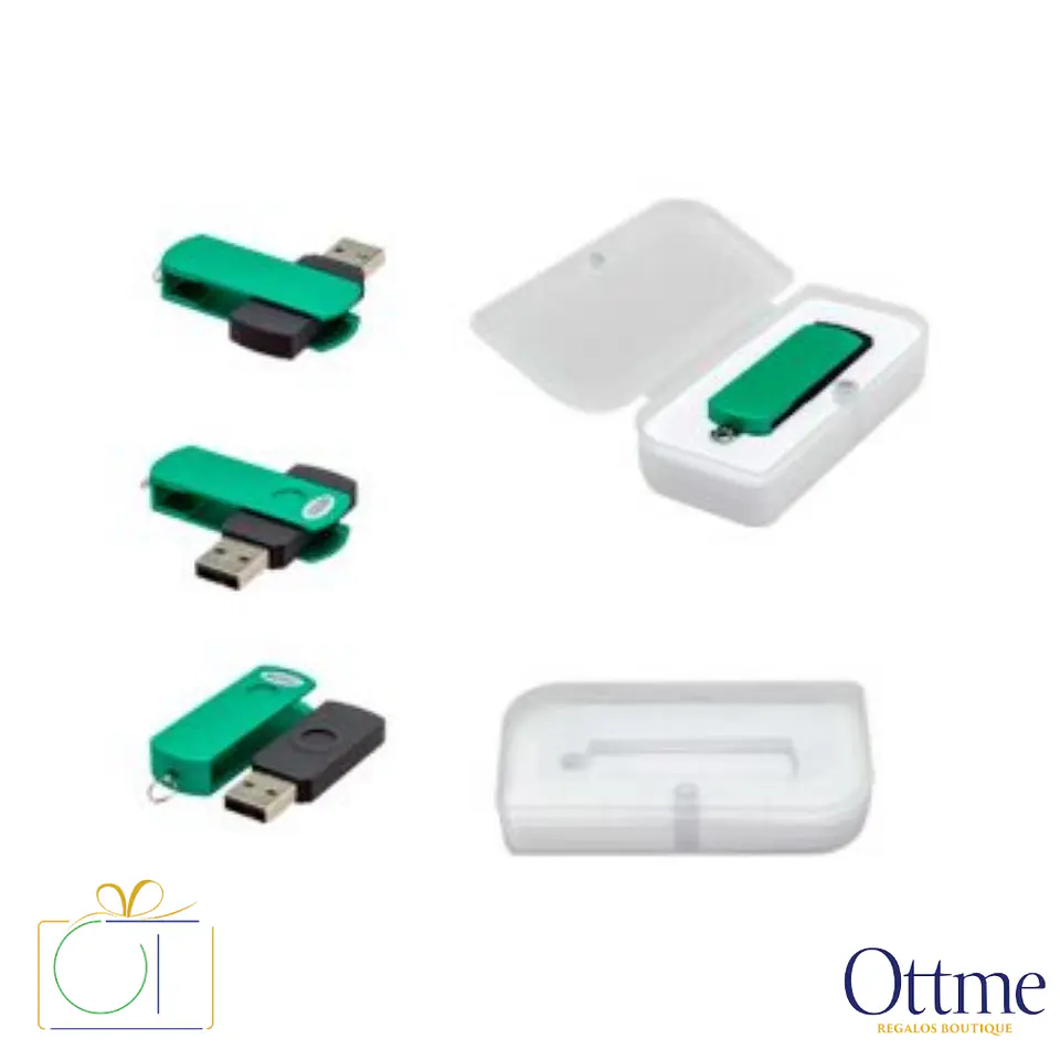 USB Pendrive Giro 32GB Silicona Negro Metalizado Personalizable 6