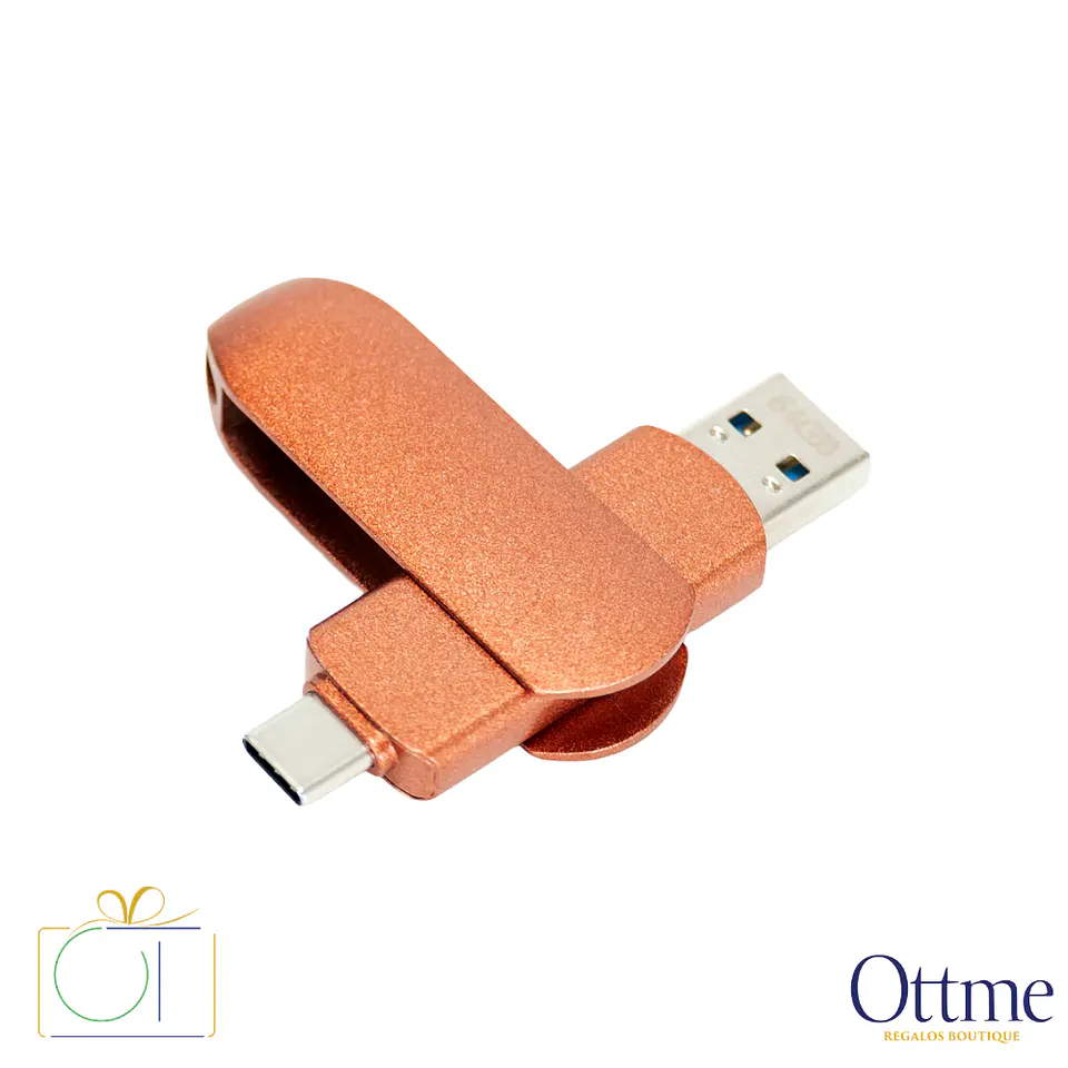 Pendrive Giro Encobrizado OTG USB 3.0 Type-C 64GB Personalizable 2