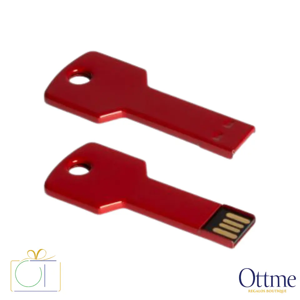 USB Pendrive 16GB Forma de Llave Metálica de Color Personalizable 2