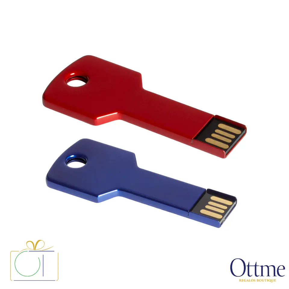 USB Pendrive 16GB Forma de Llave Metálica de Color Personalizable 1