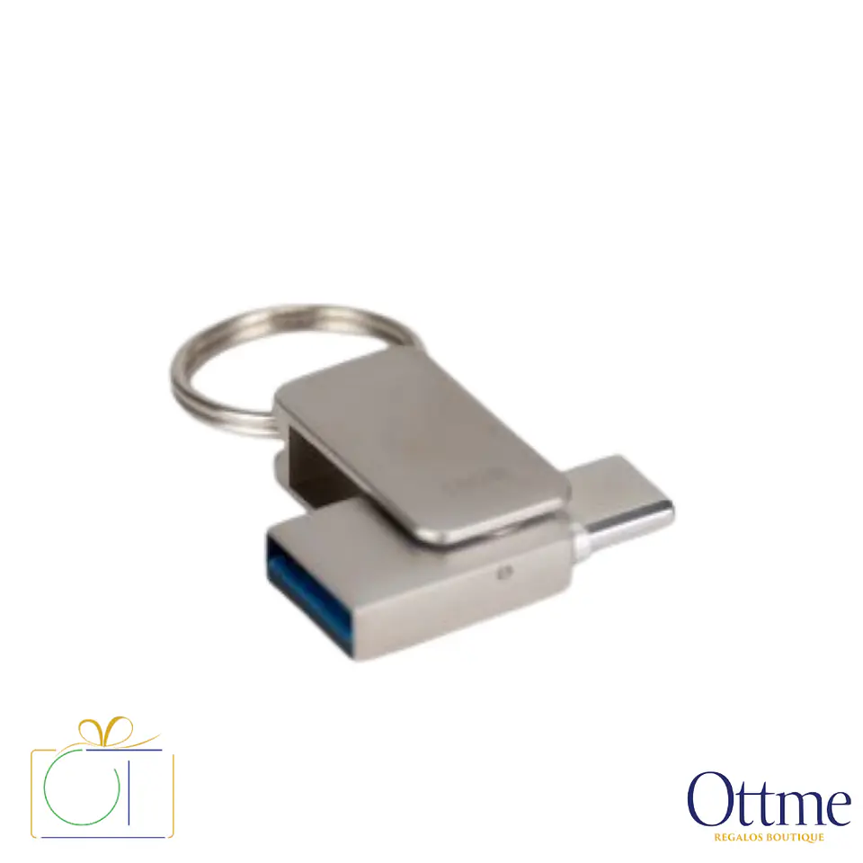 USB 3.0 Mini-Pendrive Giro Acero Inoxidable 16GB Personalizable 1