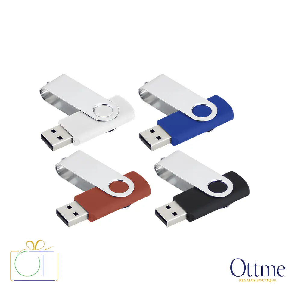 USB Pendrive 32GB Carcasa Metálica Giro Personalizable 1